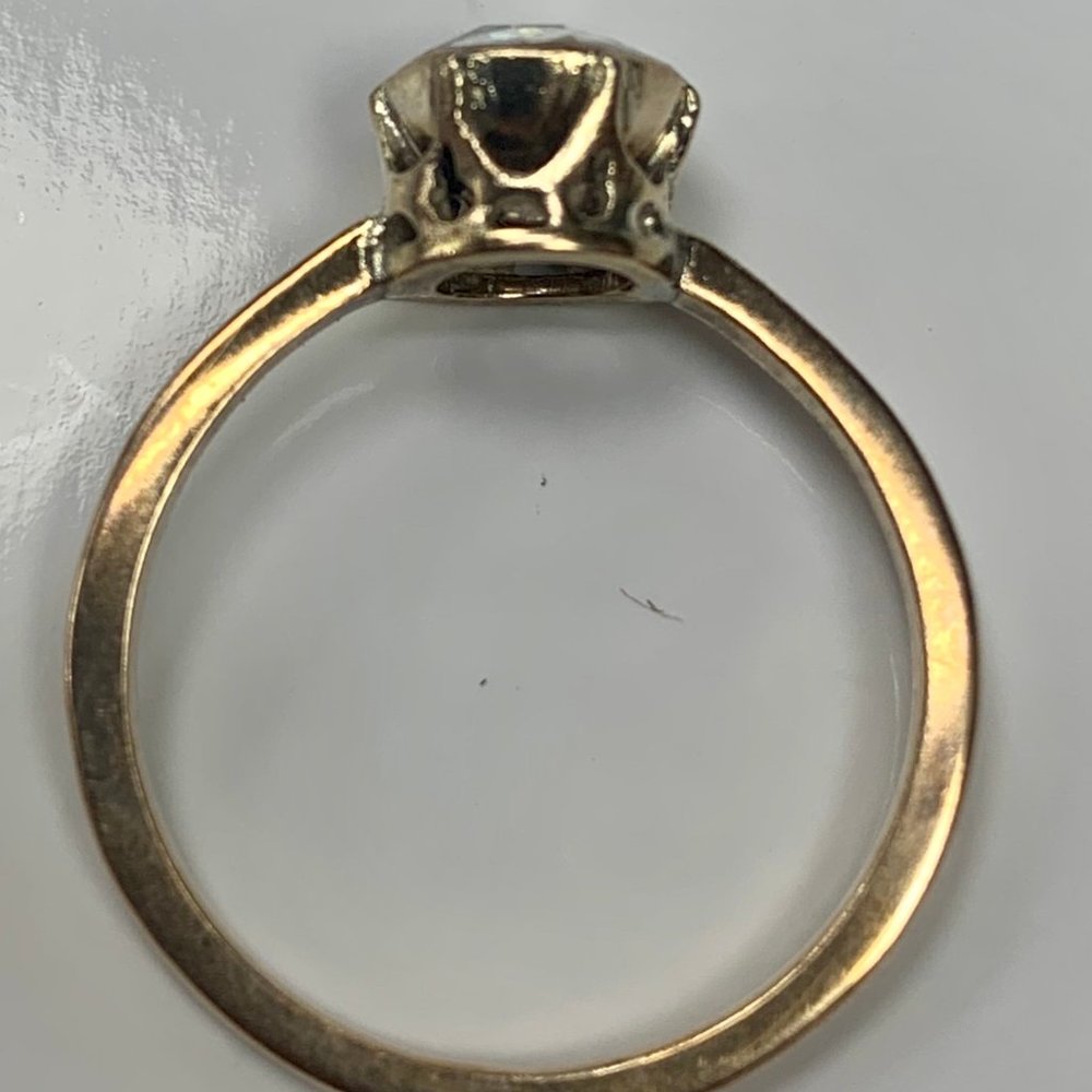 Antique Rose Cut diamond engagement ring - Picture 2 of 6